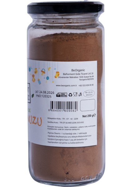Beferment Organik Keçiboynuzu Unu 250 gr Cam fiyatları