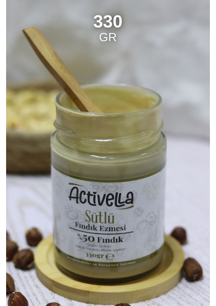 Kakaolu Fındık Ezmesi 330GR %35 Fındıklı + Sütlü Fındık Ezmesi 330GR %50 Fındıklı