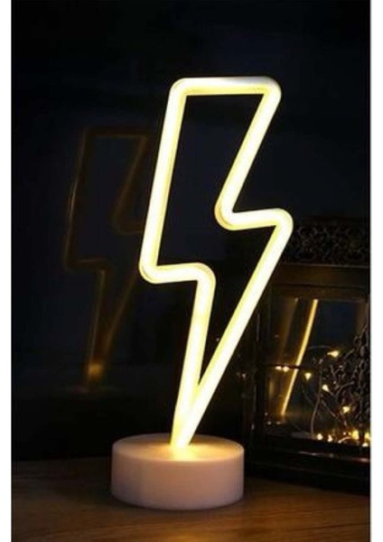 Şimşek Şeklinde Neon Gece Lambası LED Gece Lambası Neon Şimşek Lamba Dekor
