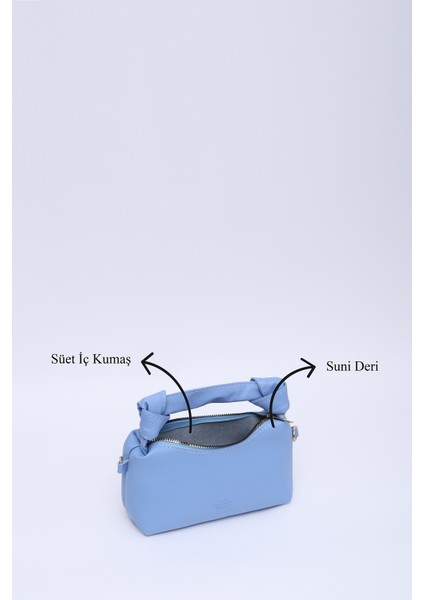 Mavi SHK24 Orjinal Soft Deri Düğüm Detaylı Zincir Askılı El ve Omuz Çantası U:14 E:22 G:8 cm indirimleri