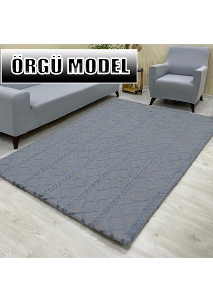 Örgü Model Kumaştan Welsoft Lastikli Halı Örtüsü modelleri
