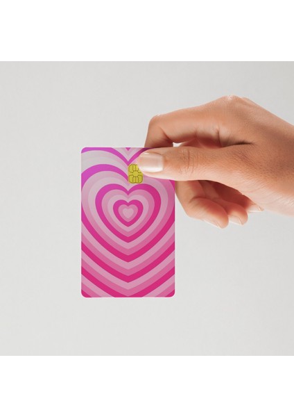 6 Çeşit Karma Aşko Kuşko Pembe Kart Kaplama Yüksek Kaliteli Baskı Sticker