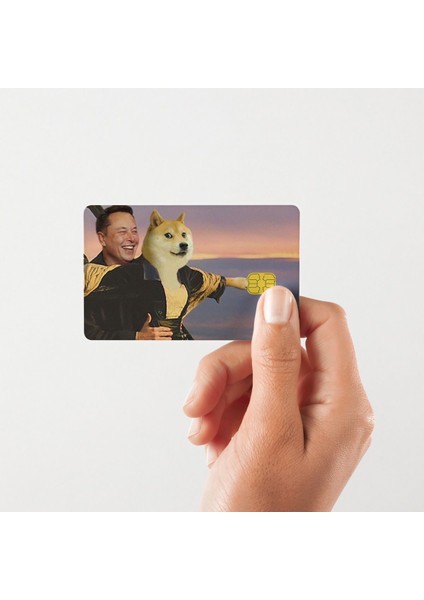 Doge & Elon Musk Ikilisi Papara, Kredi Kart Kaplama Sticker fiyatları
