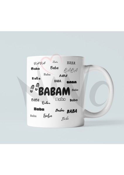 Babalar Günü Hediyesi – "babamın Adımlarını Takip Ediyorum" Temalı Porselen Kupa | Çift Taraflı Baskı | 300 ml fiyatları