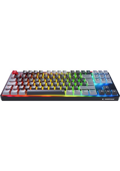 Yoru Tkl Pro Siyah/gri 2.4ghz+Bt5.0+Type-C 5 Outemu Red Swich Q Kablosuz Mekanik Oyuncu Klavyesi