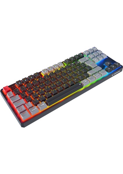 Yoru Tkl Pro Siyah/gri 2.4ghz+Bt5.0+Type-C 5 Outemu Red Swich Q Kablosuz Mekanik Oyuncu Klavyesi