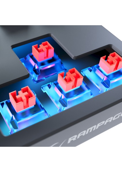 Yoru Tkl Pro Siyah/gri 2.4ghz+Bt5.0+Type-C 5 Outemu Red Swich Q Kablosuz Mekanik Oyuncu Klavyesi