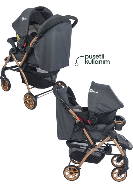 Active Travel Çift Yön Tam Yatış Pozisyonlu Pratik Katlanır Mama Tablalı Pusetli Bebek Arabası fiyatları