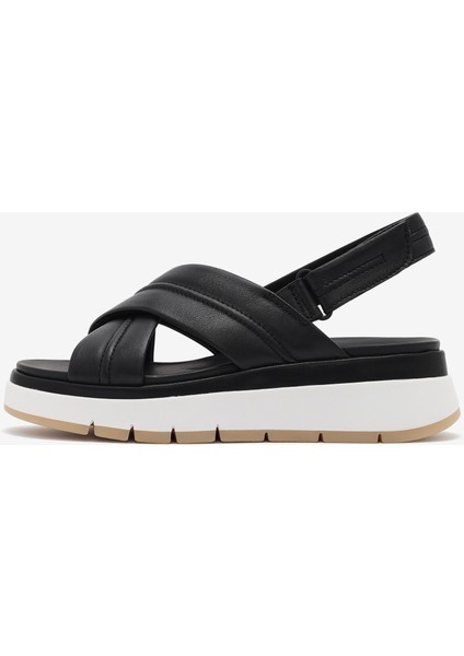 Tuscan Cross Kadın Black Leather Sandalet 26182233