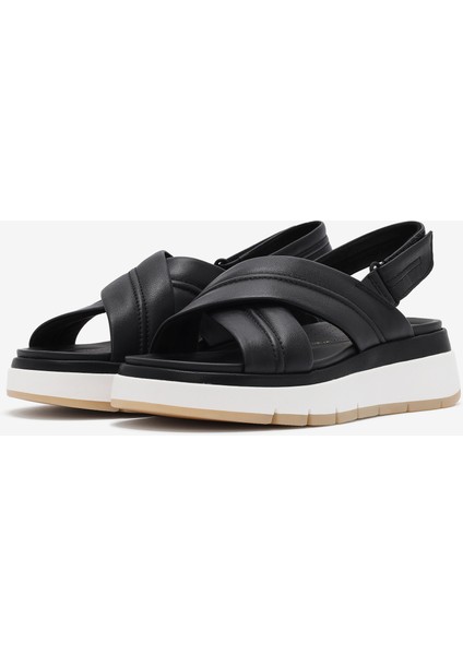 Tuscan Cross Kadın Black Leather Sandalet 26182233 modelleri