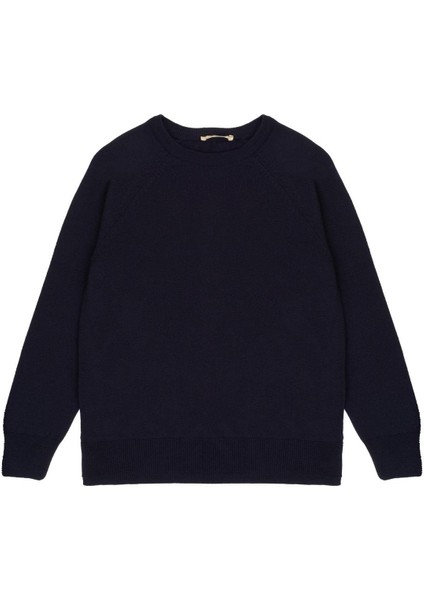 Lacivert Bisiklet Yaka Kazak