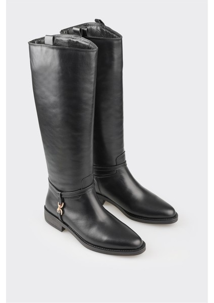 Siyah Deri Kadın Çizme fiyatları