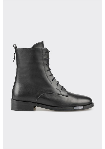 Deri Kadın Günlük Bot Siyah