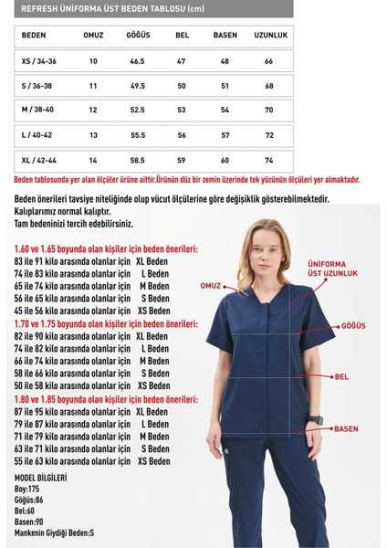 Refresh Mürdüm Renk Medikal Üniforma Likralı Takım-Doktor Hemşire Forması-Scrubs