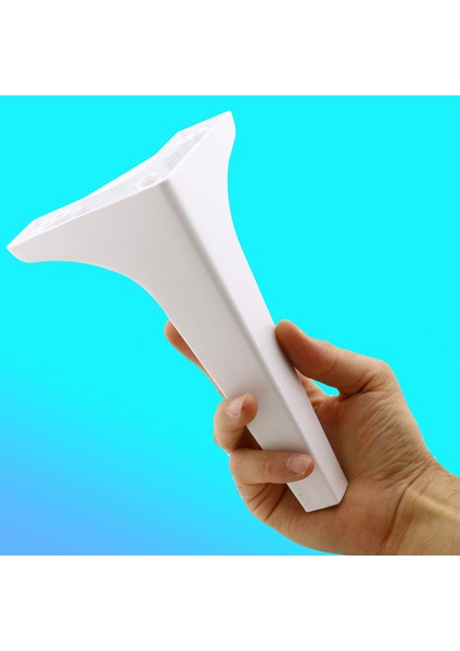 Mobilya Kanepe Sehpa Tv Ünitesi Koltuk Ayağı 19 cm Beyaz Baza Ayak 4 Adet