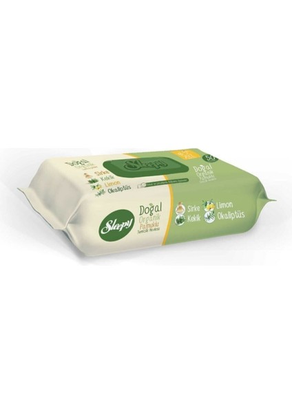 Doğal Organik Pamuklu Temizlik Havlusu Islak Mendil 50 Li 6 Paket