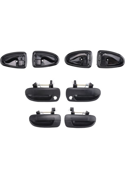 8 Adet Ön Arka Sol Sağ Dış Kapı Kolu Iç Kapı Kolu Hyundai Accent 1.5l 1.6l 2000-2006 Krom (Yurt Dışından)
