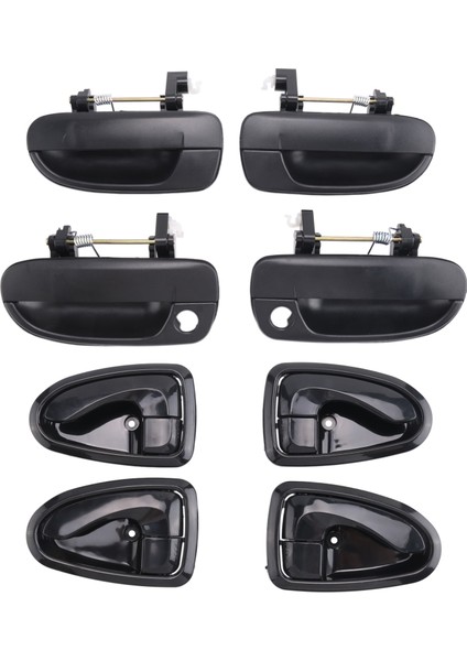 8 Adet Ön Arka Sol Sağ Dış Kapı Kolu Iç Kapı Kolu Hyundai Accent 1.5l 1.6l 2000-2006 Krom (Yurt Dışından)