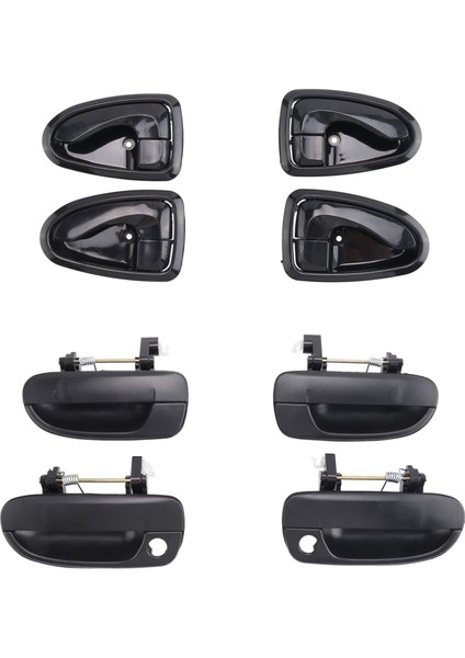 8 Adet Ön Arka Sol Sağ Dış Kapı Kolu Iç Kapı Kolu Hyundai Accent 1.5l 1.6l 2000-2006 Krom (Yurt Dışından)