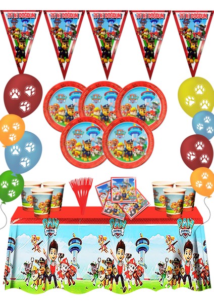 Paw Patrol Doğum Günü Parti Malzemeleri Süsleri Seti