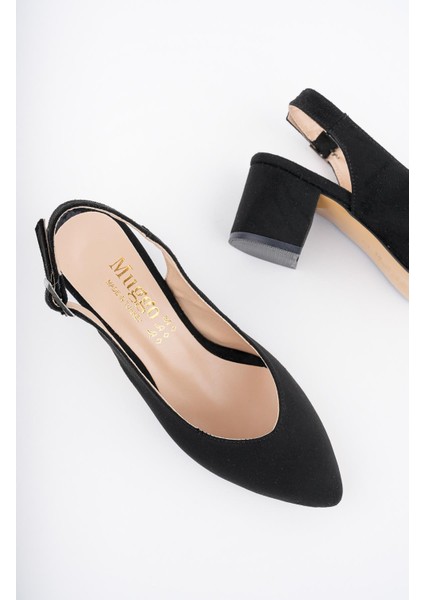 W0711 Garantili Kadın Arkası Açık Klasik Günlük Tarz Şık ve Rahat Topuklu Ayakkabı fiyatları