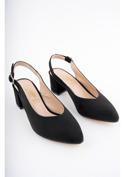 W0711 Garantili Kadın Arkası Açık Klasik Günlük Tarz Şık ve Rahat Topuklu Ayakkabı modelleri