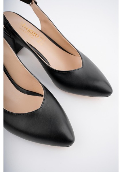 W0711 Garantili Kadın Arkası Açık Klasik Günlük Tarz Şık ve Rahat Topuklu Ayakkabı fırsatları