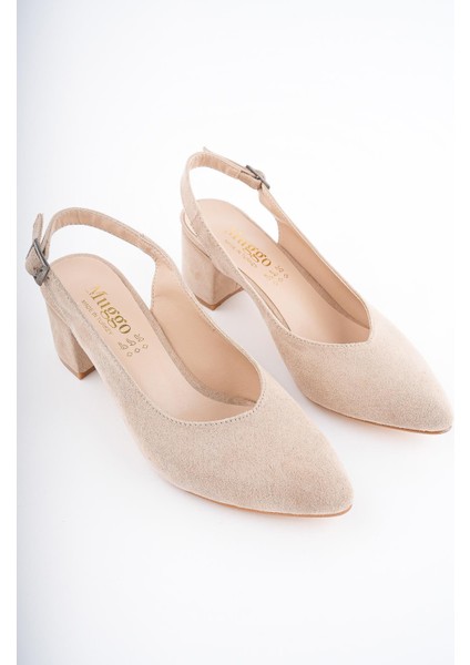 W0711 Garantili Kadın Arkası Açık Klasik Günlük Tarz Şık ve Rahat Topuklu Ayakkabı modelleri