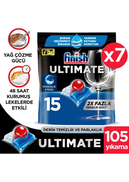 Ultimate Bulaşık Makinesi Deterjanı Kapsül Tablet 105 Adet 15x7