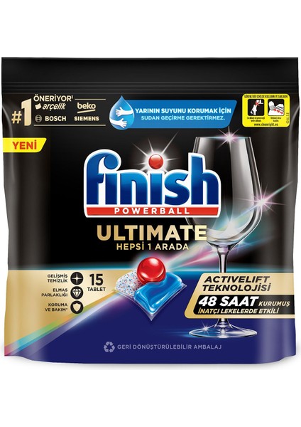 Ultimate Bulaşık Makinesi Deterjanı Kapsül Tablet 105 Adet 15x7