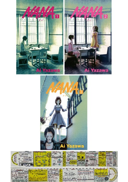 Nana 1-2-3. Ciltler Manga Seti + Mat. Öğreten Cetvel