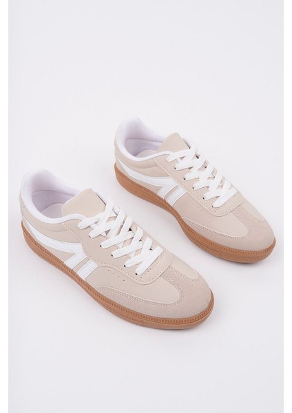 Krem Sneaker Günlük Ayakkabı