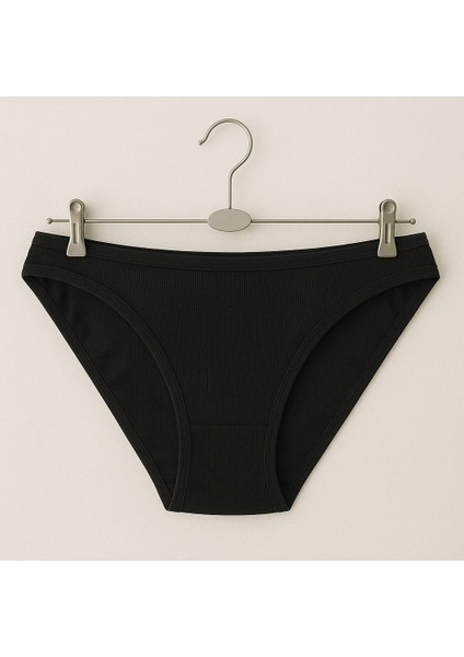 Fitilli Desenli Düz Renk Kadın Külot