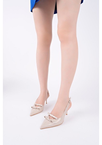 Bej Kadın Topuklu Stiletto Günlük Ayakkabı fiyatları