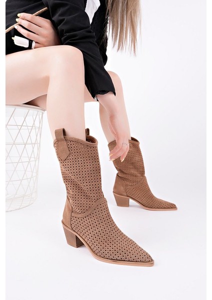 Taba Kadın Şık Günlük Çizme