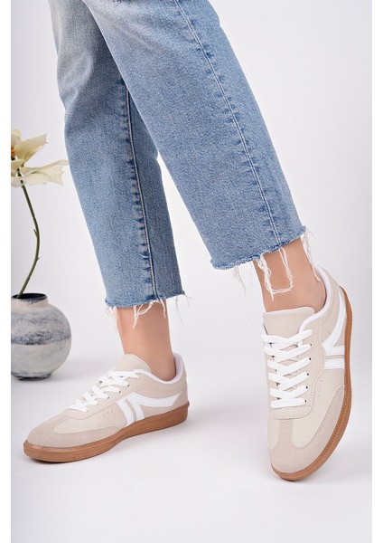 Krem Sneaker Günlük Ayakkabı modelleri