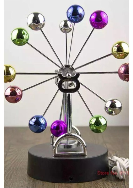 Renkli Dönme Dolaplı Denge Topu Balans Topu Masa Üstü Dekor
