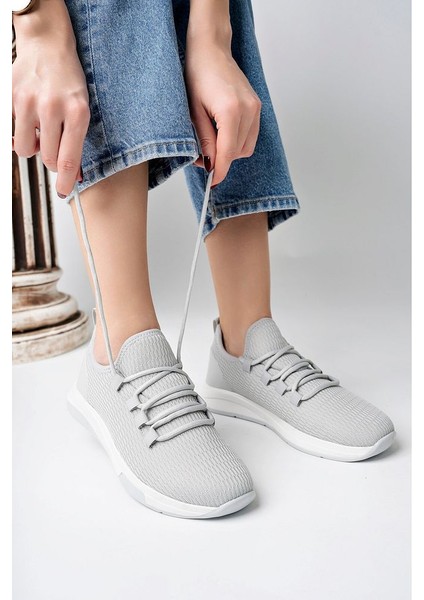 Gri Kadın Fileli Günlük Ayakkabı modelleri