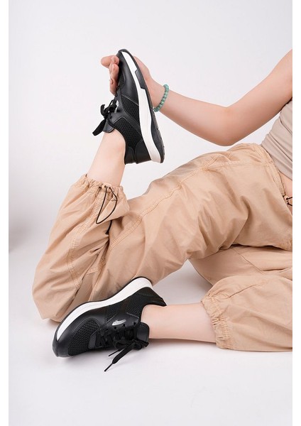 Beyaz Kadın Fileli Sneaker Günlük Ayakkabı