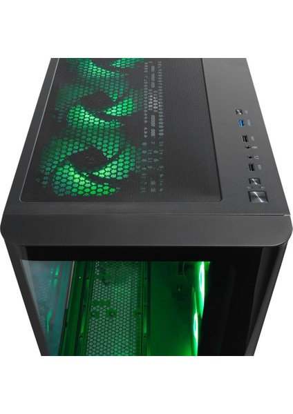Loopy Plus Siyah 7*12CM Argb Fan 950W 80 Plus Standart Temperli Cam Kumandalı Atx Mid-T Gaming Oyuncu Kasası