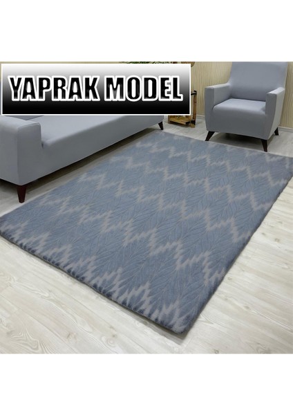 Yaprak Model Kumaştan Welsoft Lastikli Halı Örtüsü