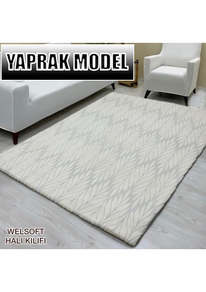 Yaprak Model Kumaştan Welsoft Lastikli Halı Örtüsü