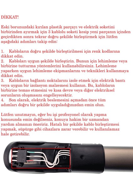 Philips Uyumlu XC8049 Speedpro Max Süpürge Başlık Fırçası, Seperatör, Boru Tamir Kiti ve Filtresi 2 Adet