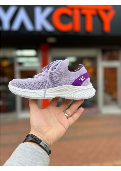 Yazlık Ortopedik Taban Örgü Model Bağcıklı Günlük Sneaker - Mor - 36 fırsatları