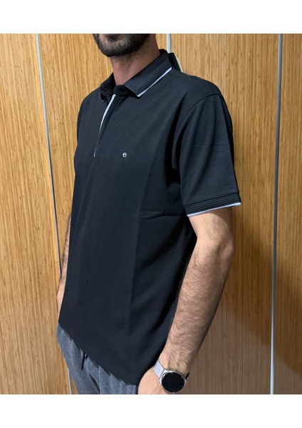 Zamur Fermuarlı Yakalı T-Shırt Sportwear