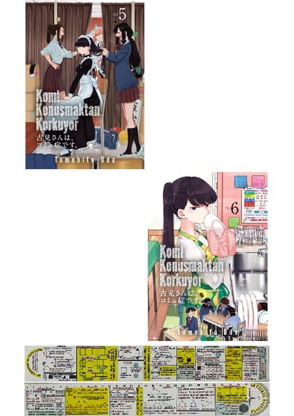 Komi Konuşmaktan Korkuyor 5-6. Ciltler Manga Seti + Mat. Öğreten Cetvel
