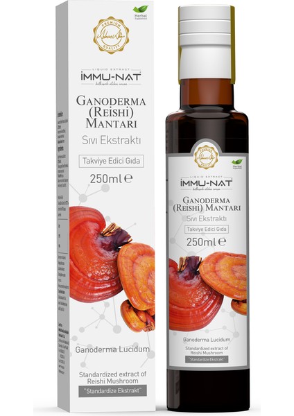 Reishi Mantarı Ganoderma Ekstraktı Sıvı Ekstresi 250 cc