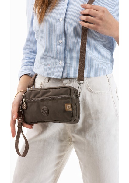 M 231 Mega Bag Krinkıl Kumaş El Omuz Çantası, Telefonluk (Yatay), Clutch