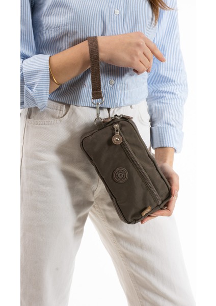 M 231 Mega Bag Krinkıl Kumaş El Omuz Çantası, Telefonluk (Yatay), Clutch