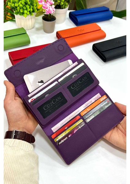 Hilton Hakiki Deri Örgü Detaylı Kadın Cüzdan fırsatları